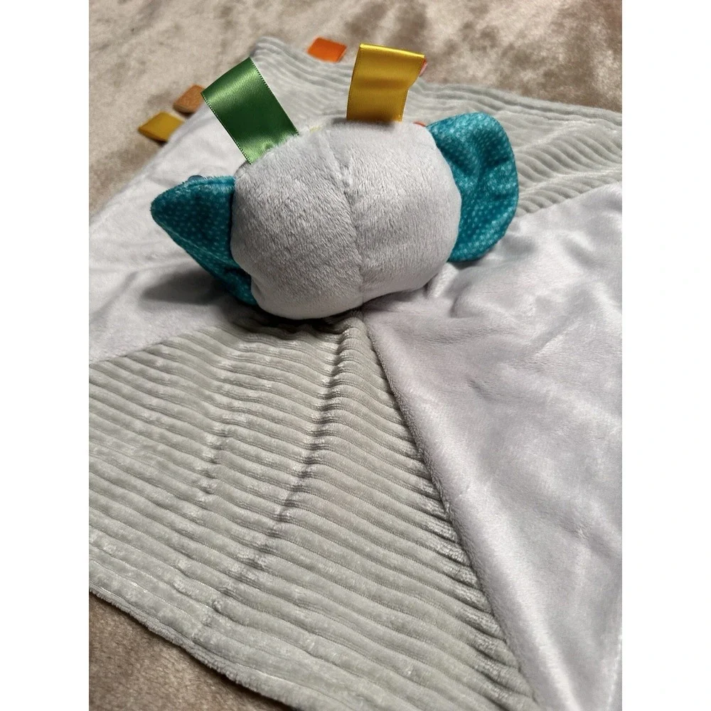 Bright Starts Lovey Security Blanket Elephant Taggies